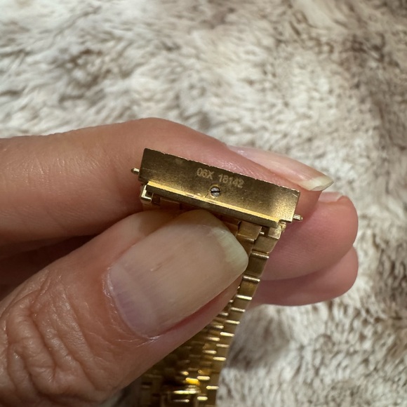 Michele 18mm Gold Plated Metal Bracelet Watch Band - Picture 7 of 16